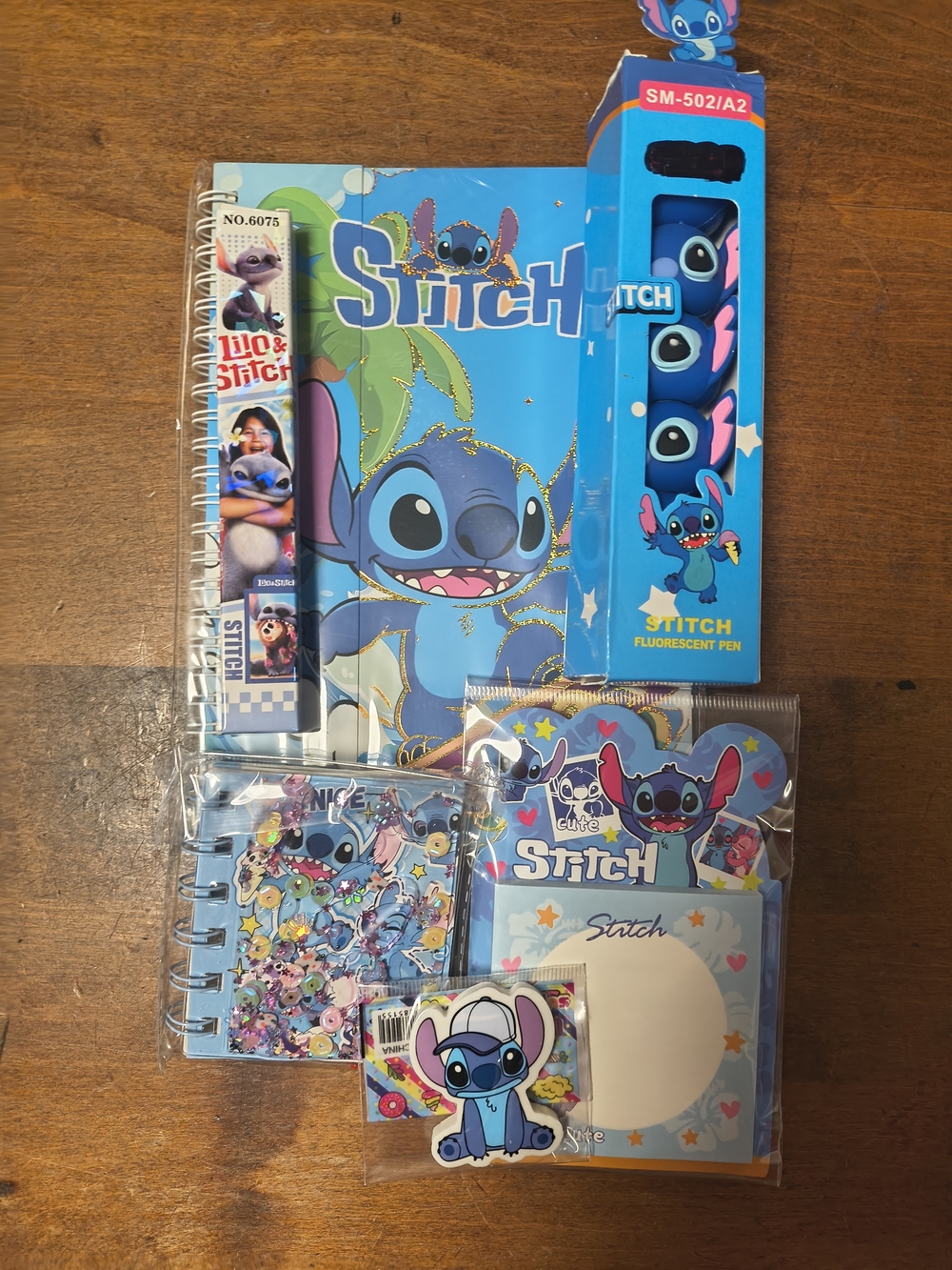 Disney Stitch Kids Stationery Set – Blue Character Collection